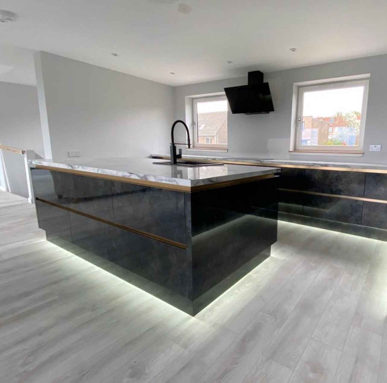 Grey oak LVT flooring
