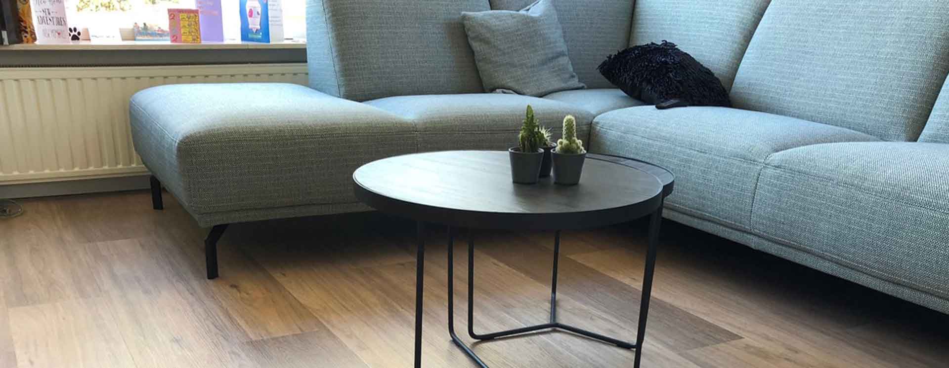 Wood living room flooring